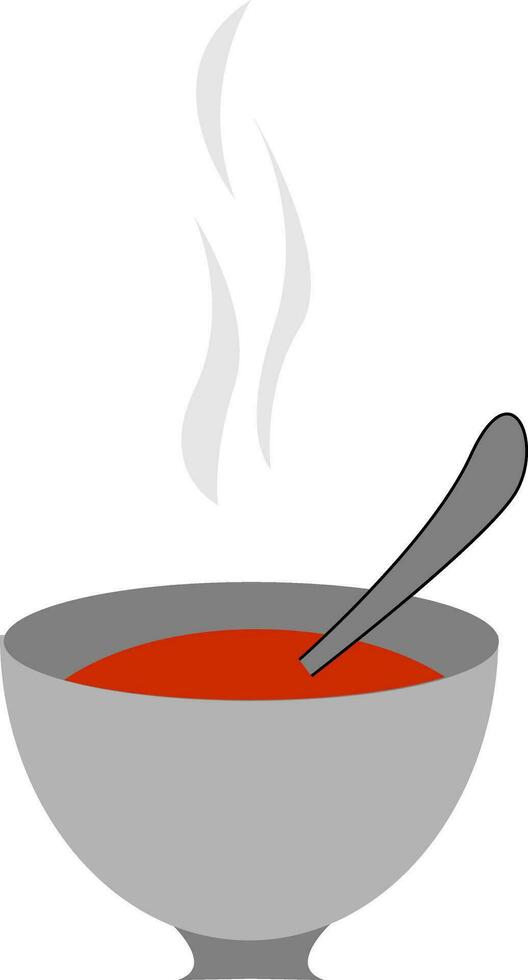 Clipart of soup, vector or color illustration.