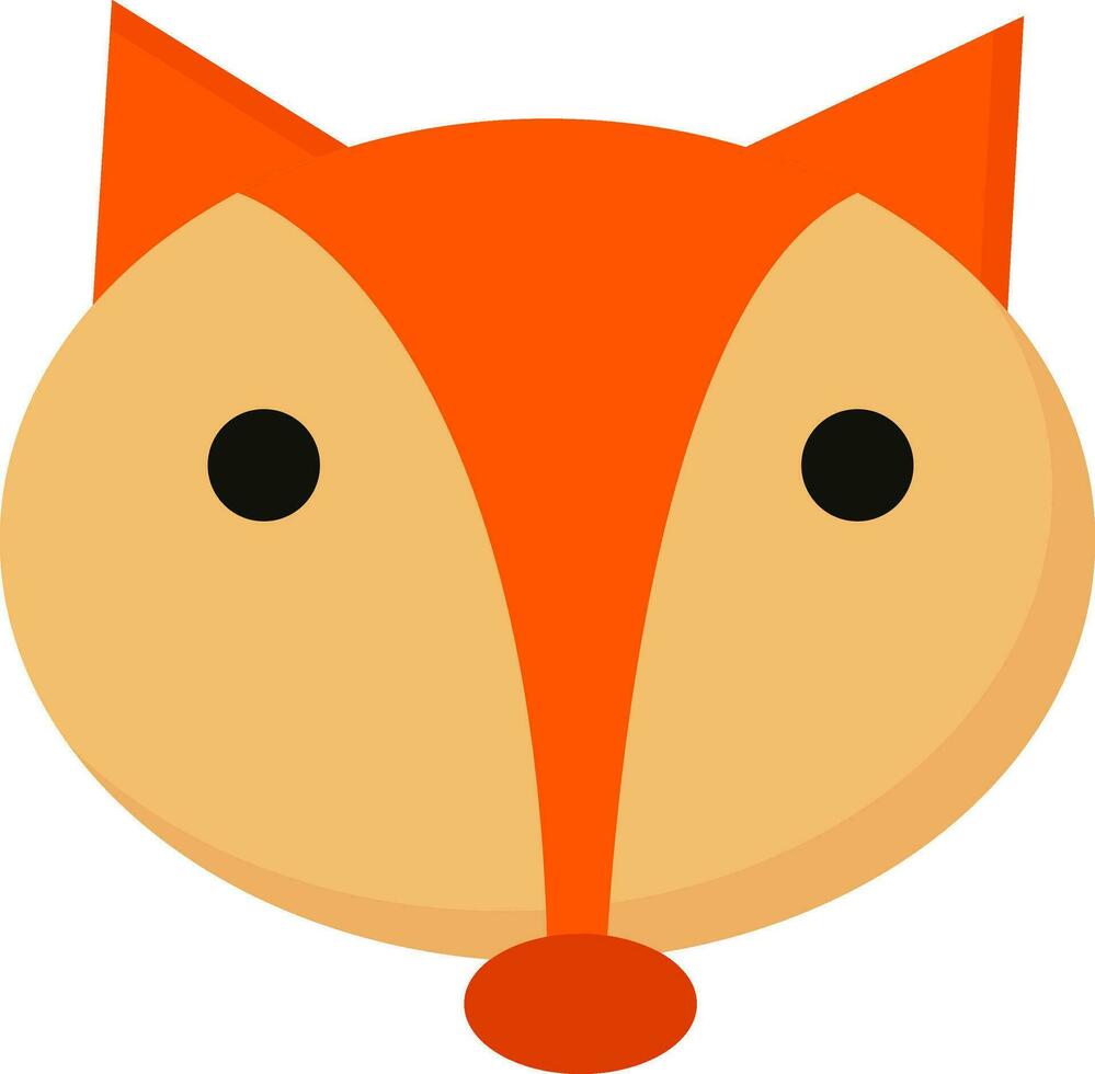 Cartoon face of a fox vector or color illustration