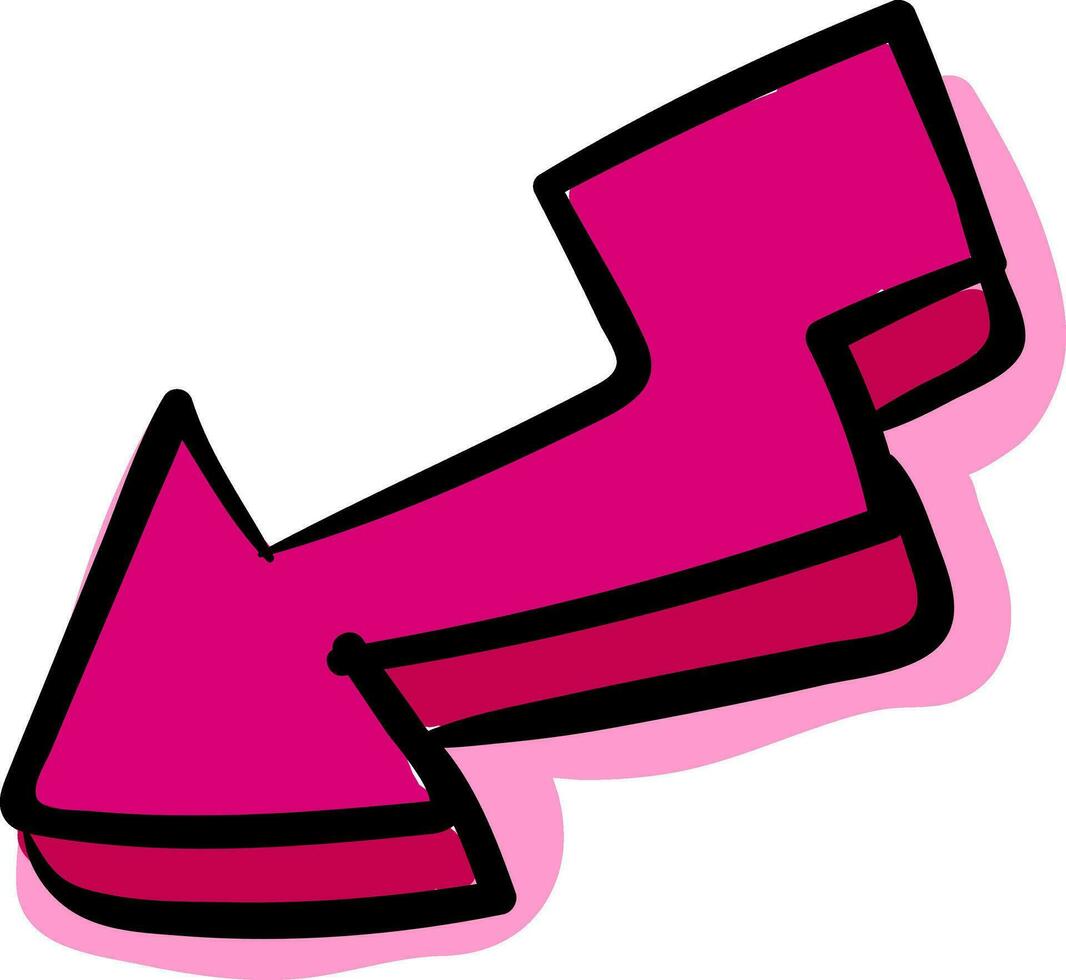 un rosado flecha hacer clic cursor ratón puntero icono vector o color ilustración