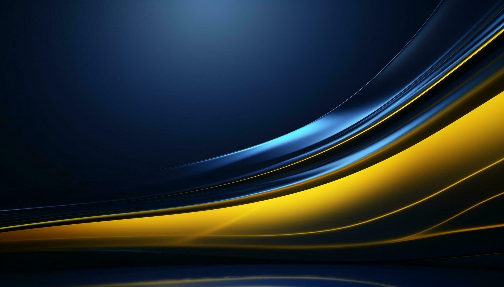 3D blue yellow techno abstract background photo