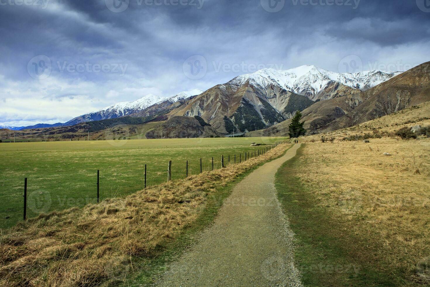 beautiful scenic of castle hill in arthur's pass national park most popular traveling destination in new zealand photo