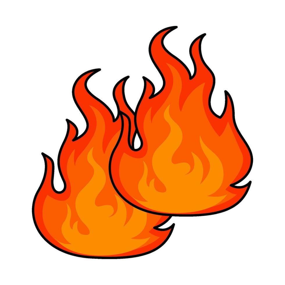 hot fire illustration vector