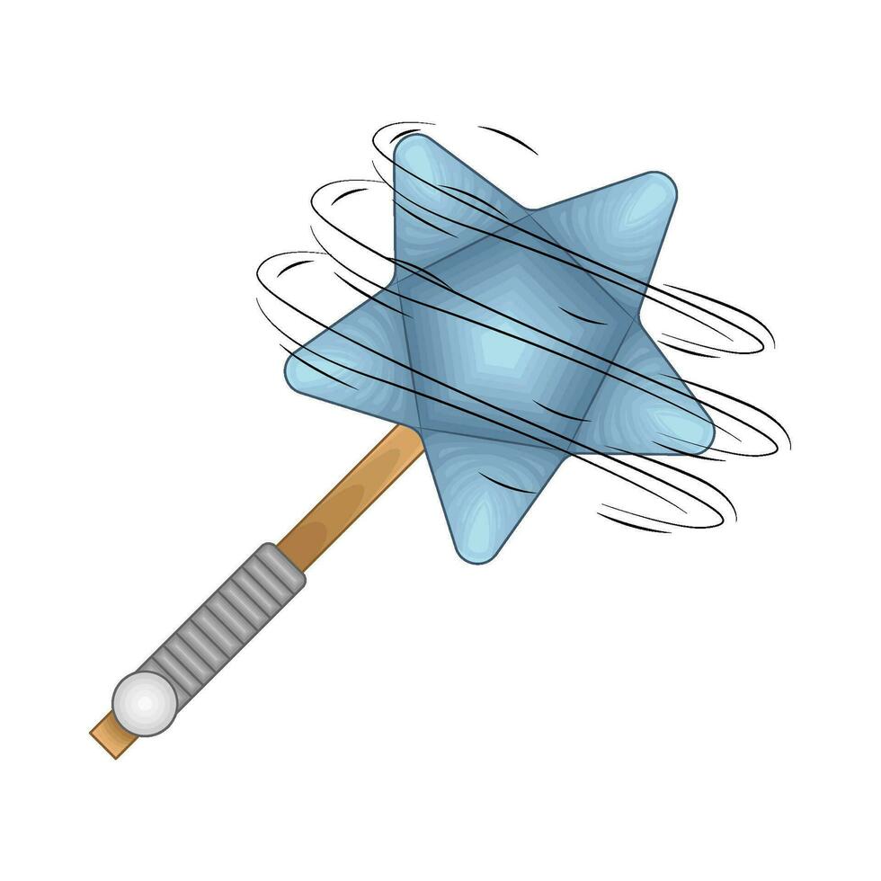 estrella azul palo ilustración vector