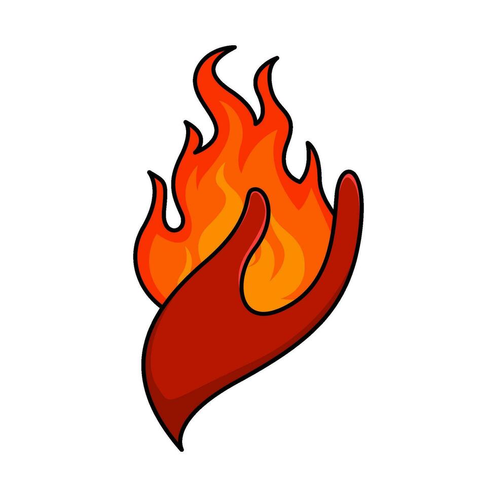 hot  fire illustration vector