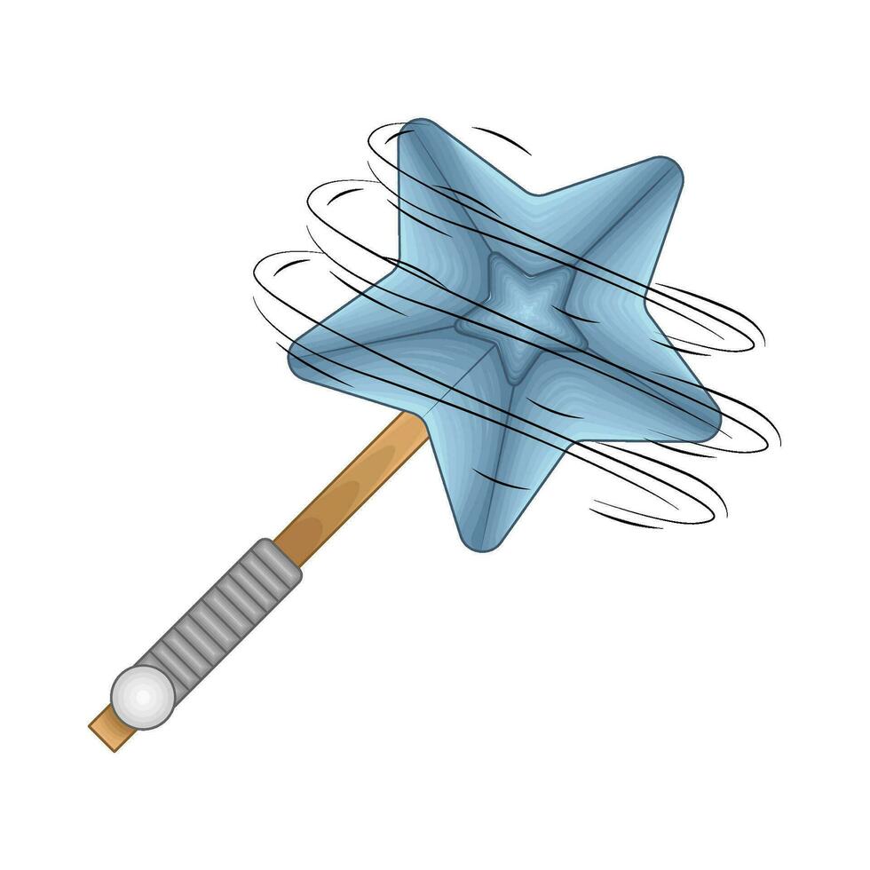 star blue stick  illustration vector