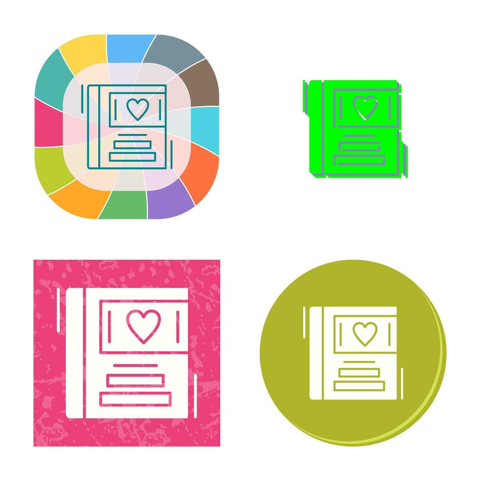 Wedding Album Vector Icon