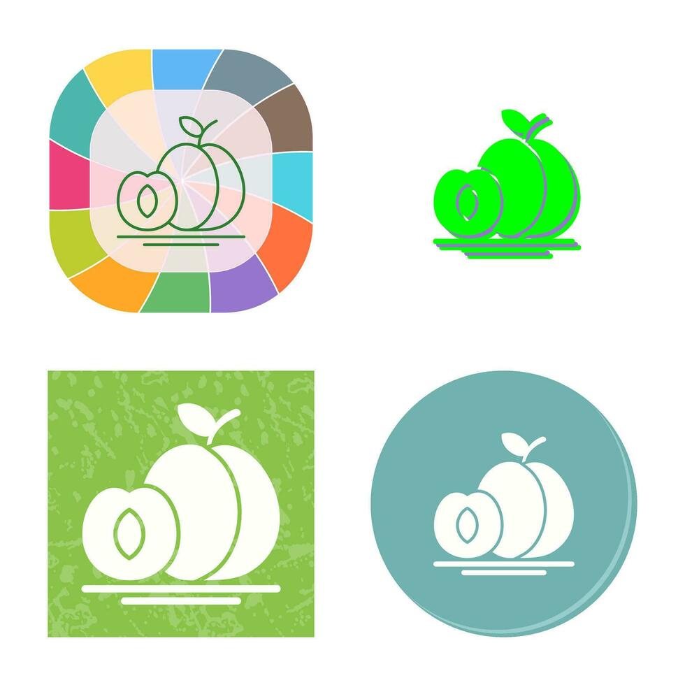 Apricot Vector Icon