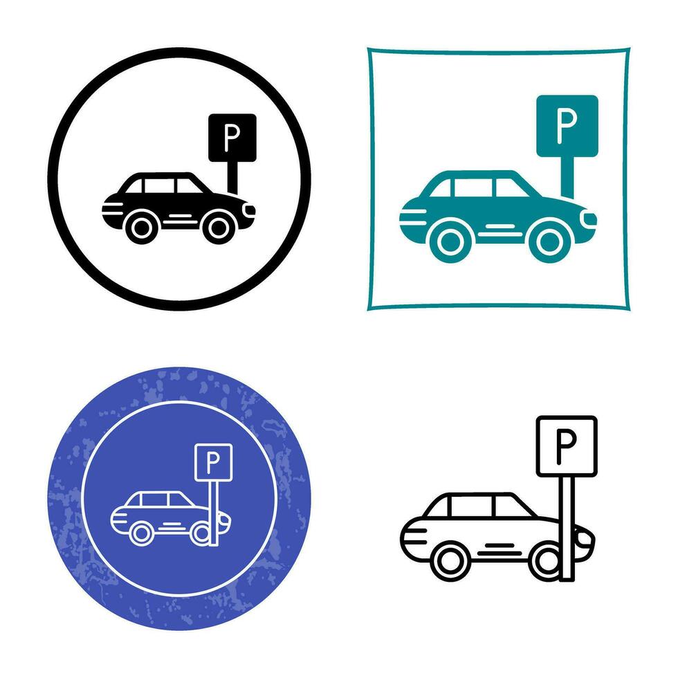 icono de vector de estacionamiento