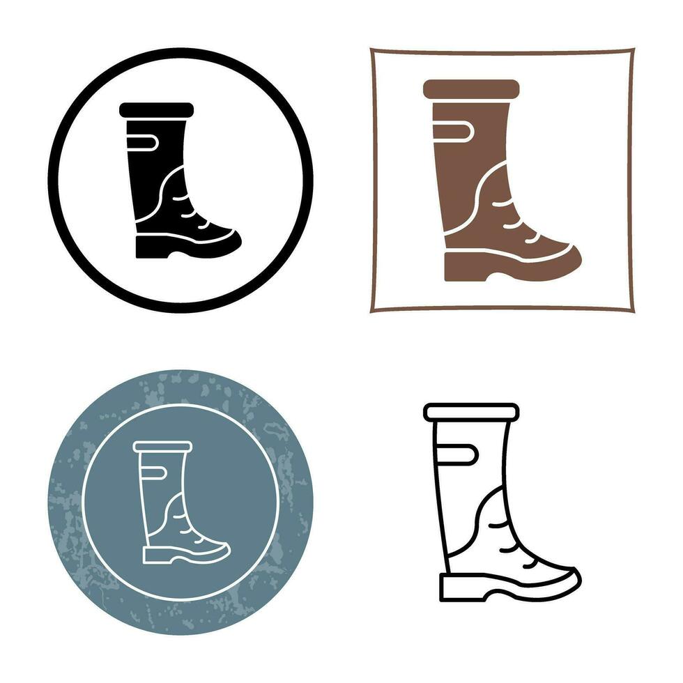 icono de vector de botas de lluvia