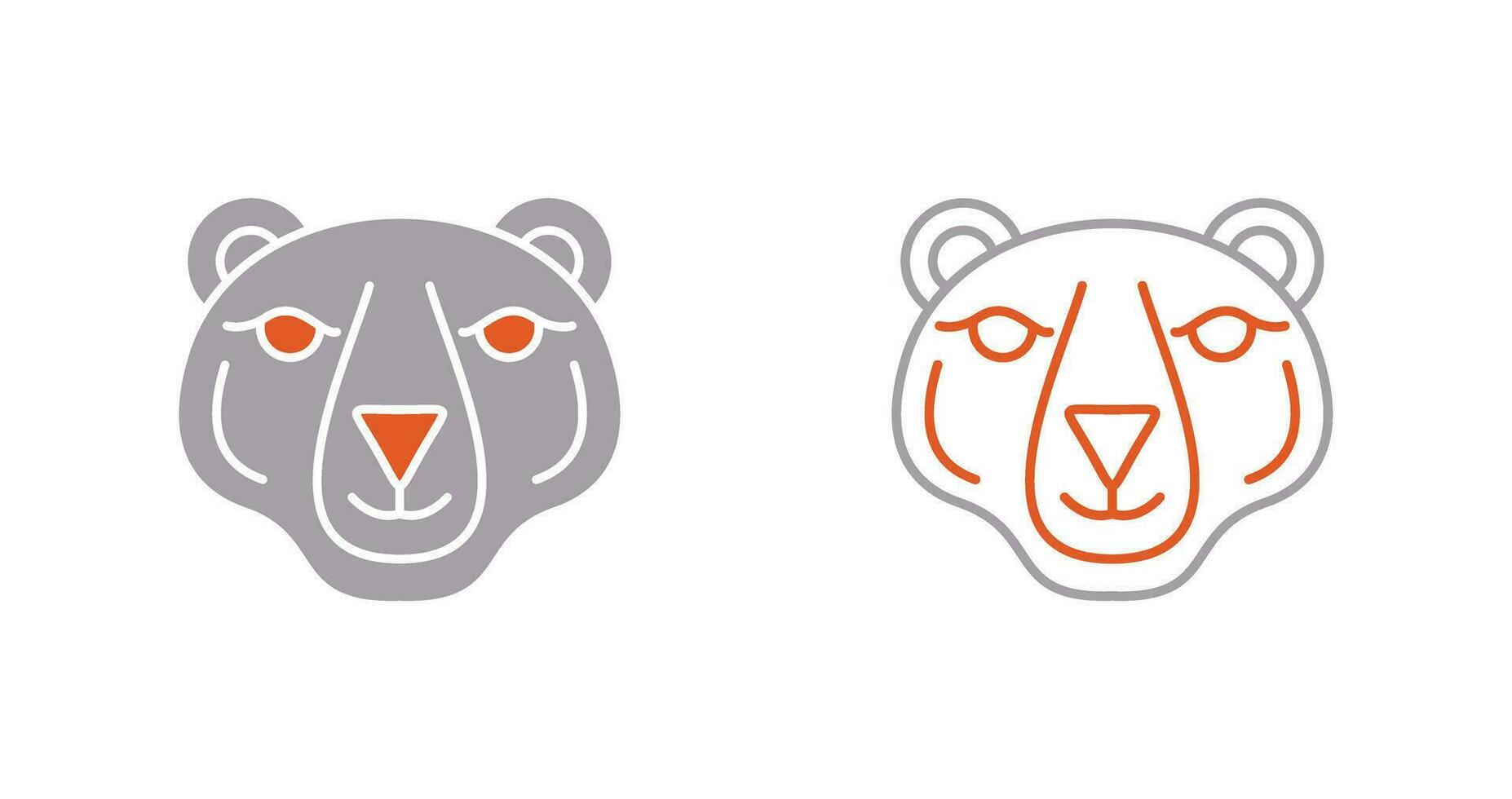 icono de vector de oso polar