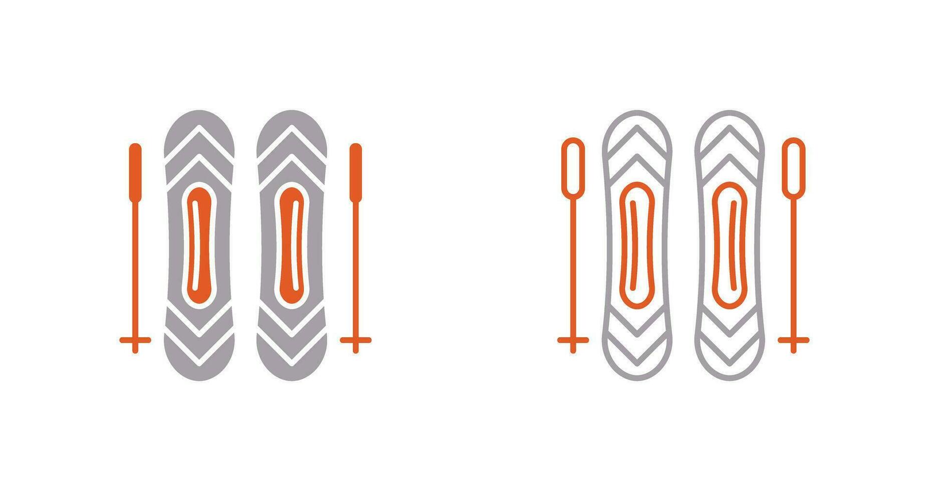 Ski Sticks Vector Icon