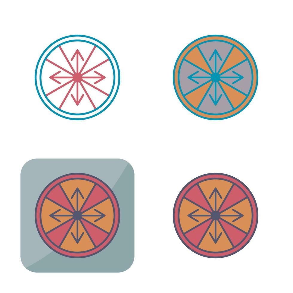 Roulette with Arrow Vector Icon