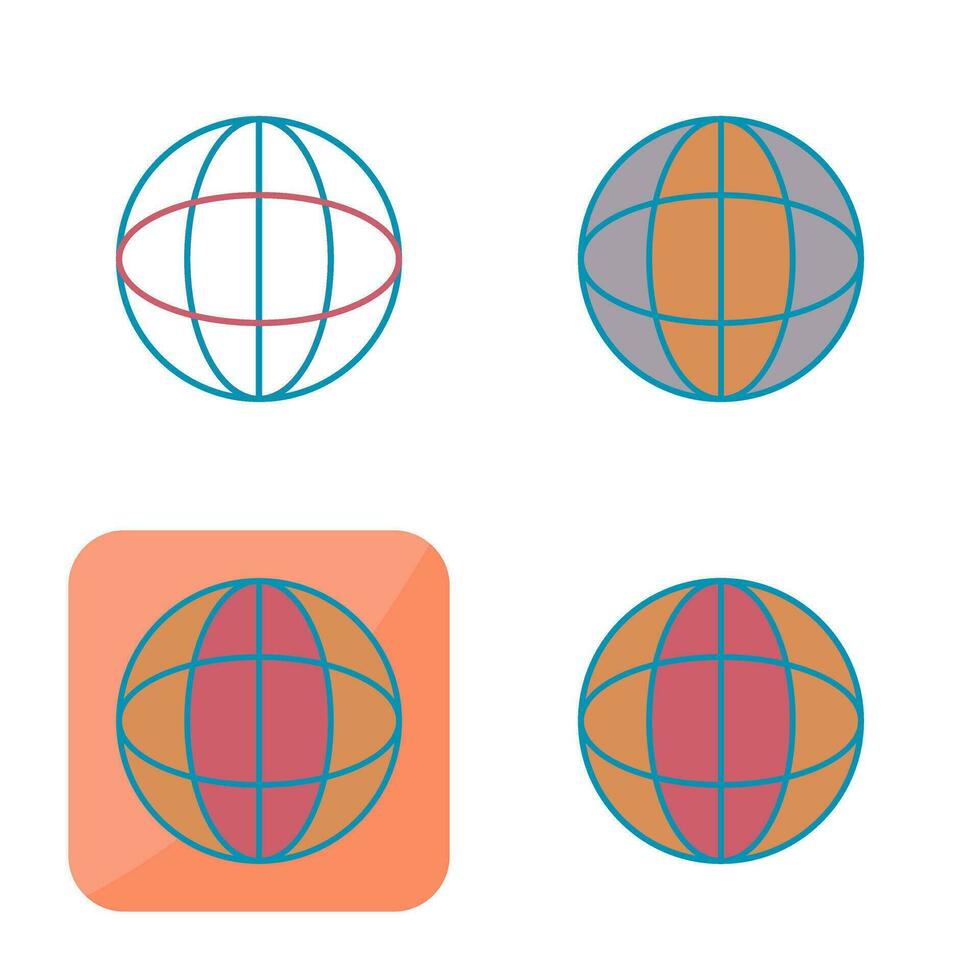 Unique Globe Vector Icon