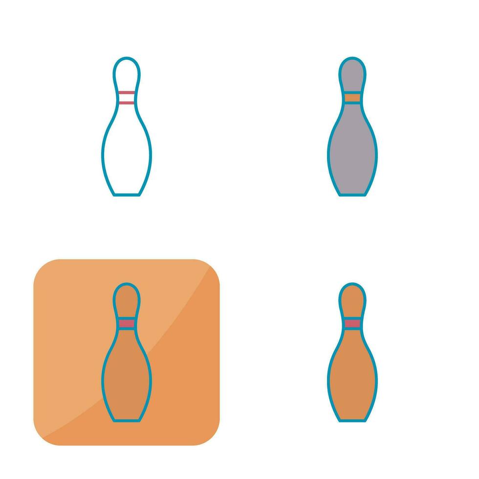 Unique Bowling Pin Vector Icon