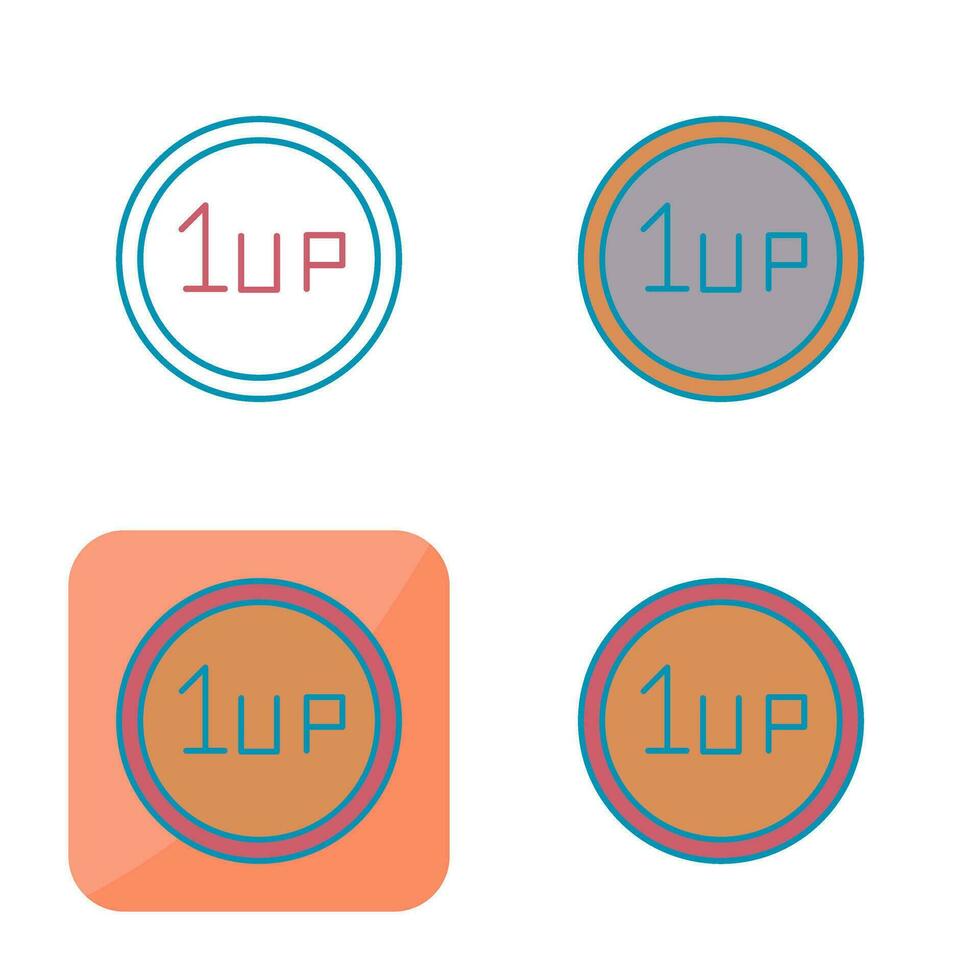 Unique 1UP Vector Icon