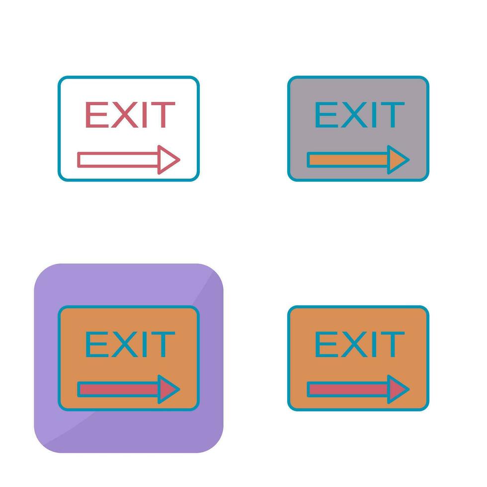 Unique Exit Vector Icon