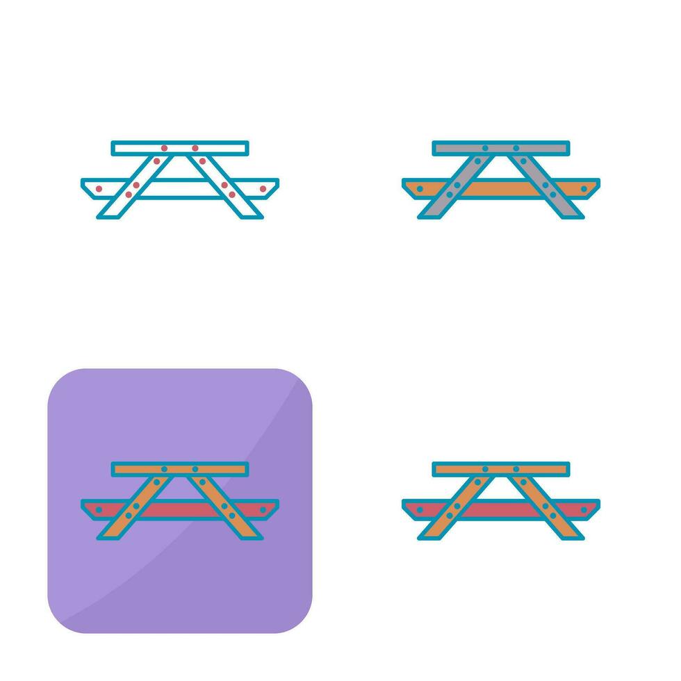 Picnic of Table Vector Icon
