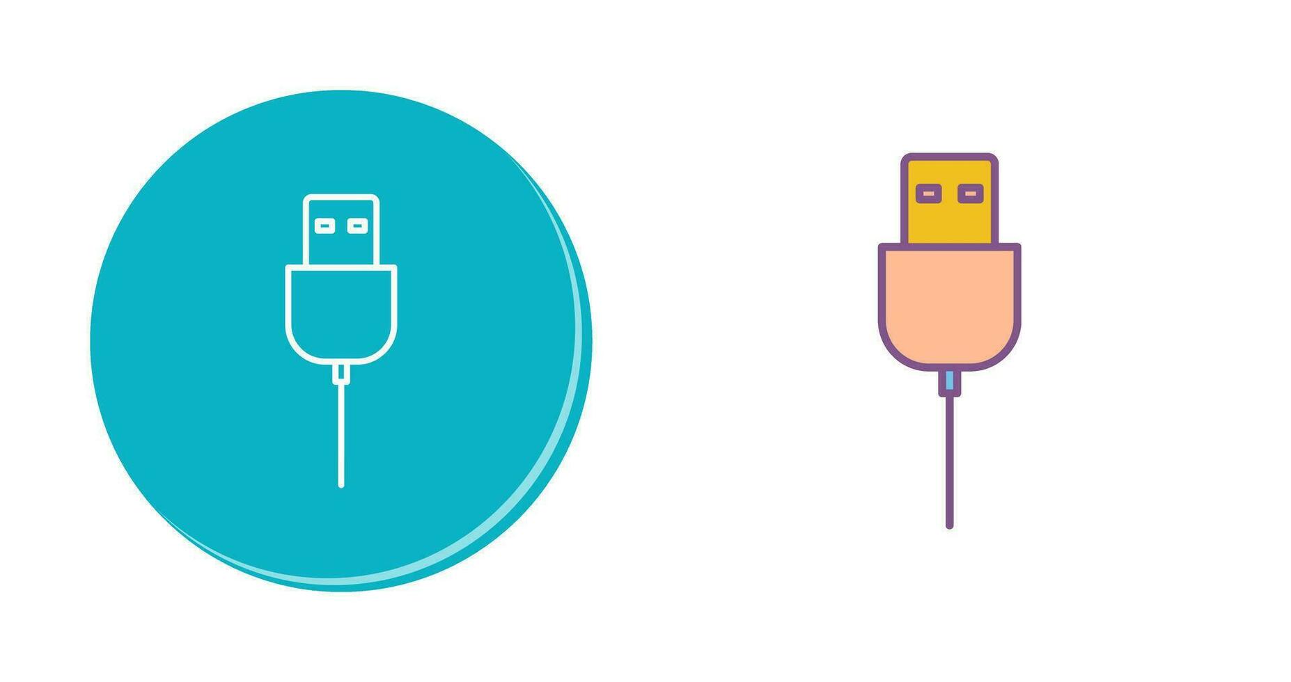 Unique USB Cable Vector Icon