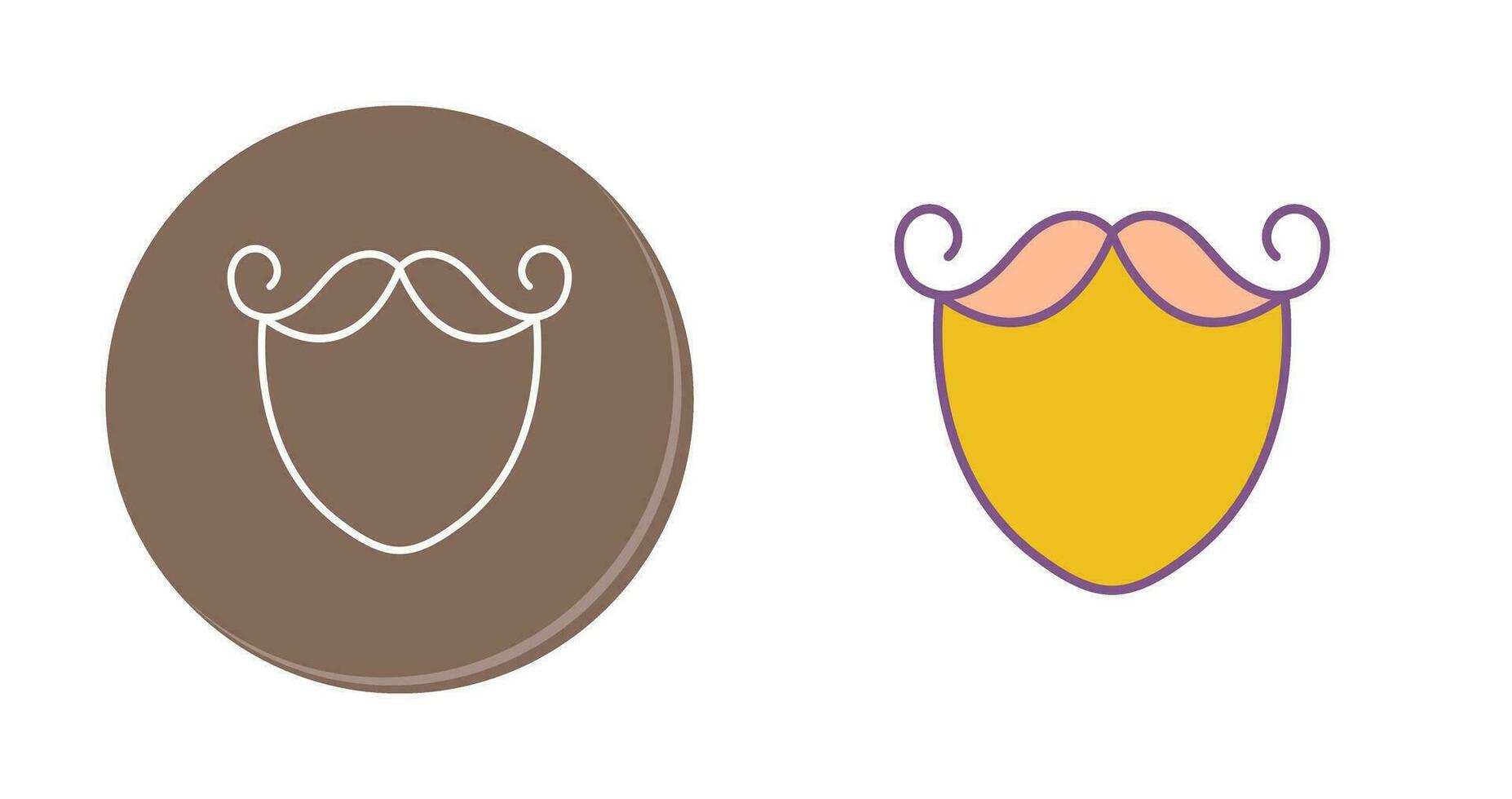 icono de vector de barba y bigote