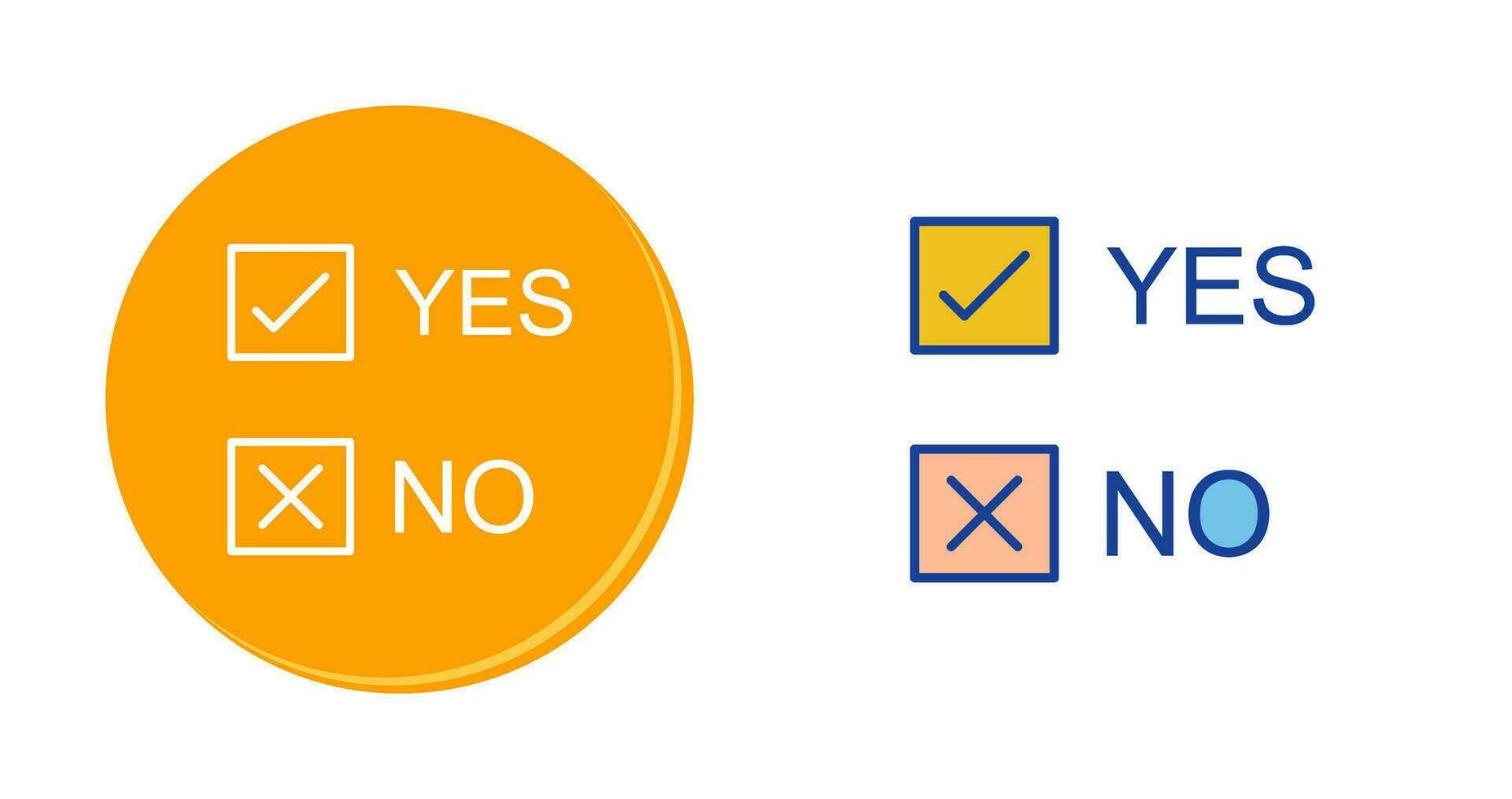 Yes No Option Vector Icon