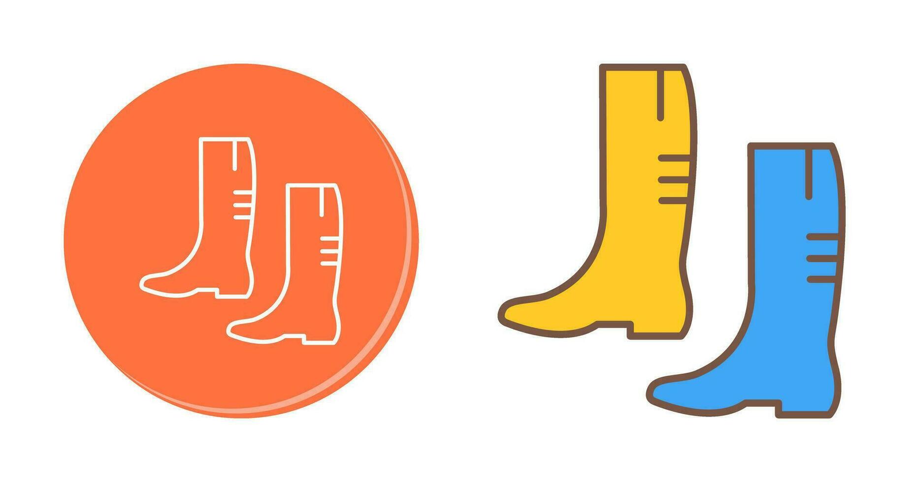 icono de vector de botas de jardinería