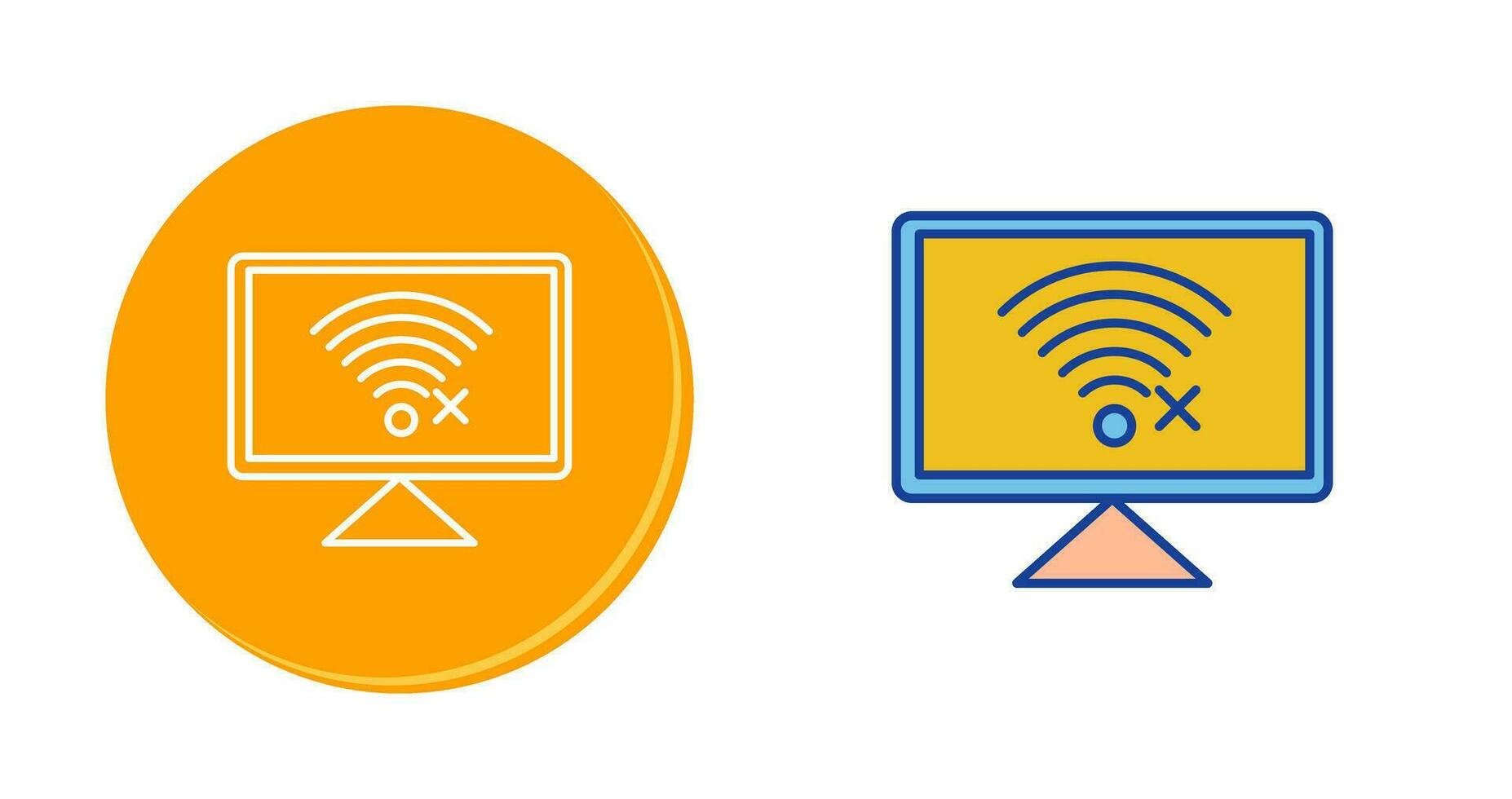 Disconnected Network Vector Icon