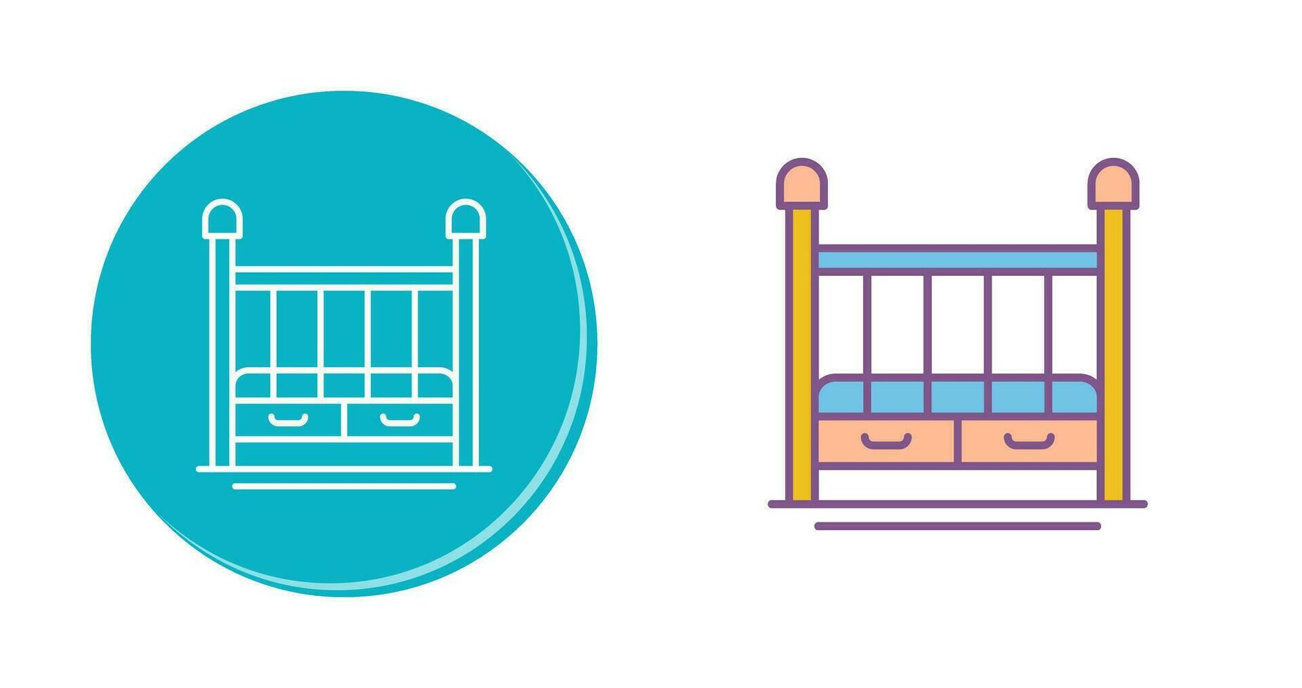 Baby Crib Vector Icon