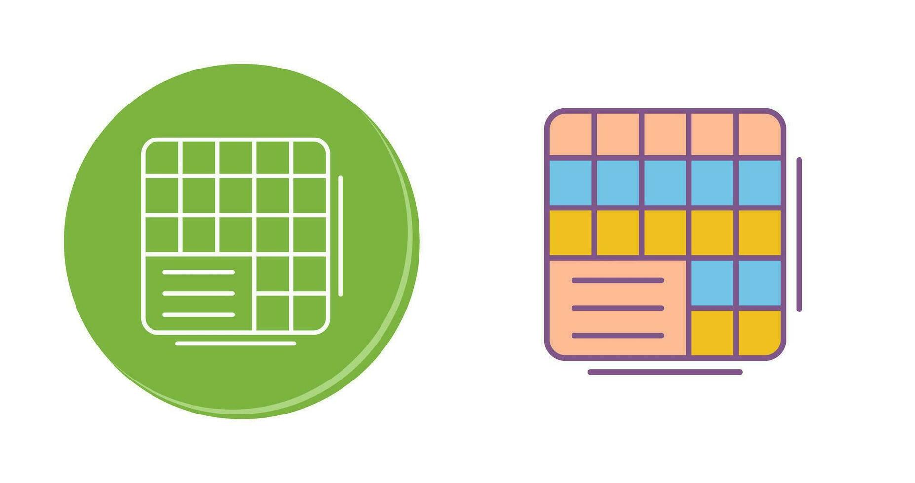 Table Data Vector Icon