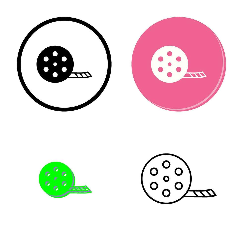 Unique Film Reel Vector Icon