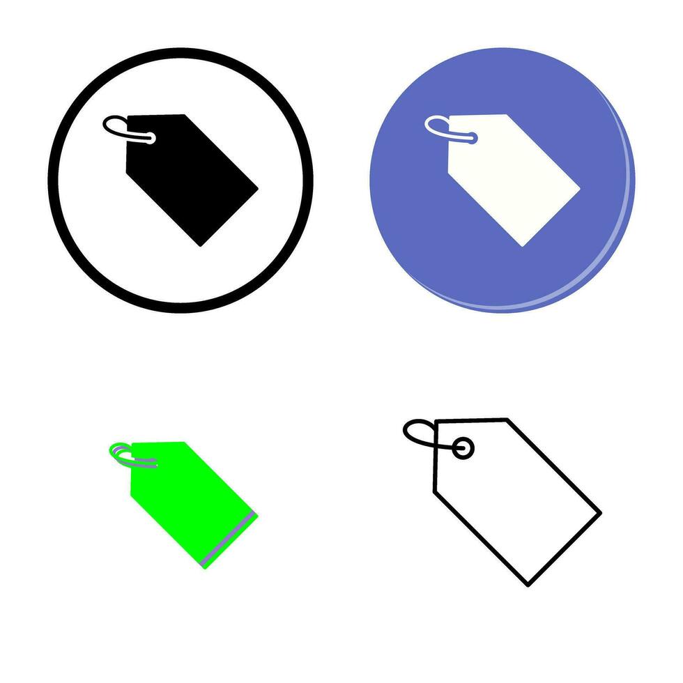 Unique Tag Vector Icon