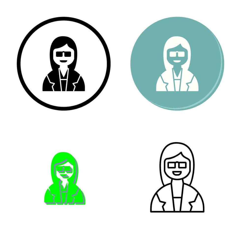 Unique Female Professor Vector Icon