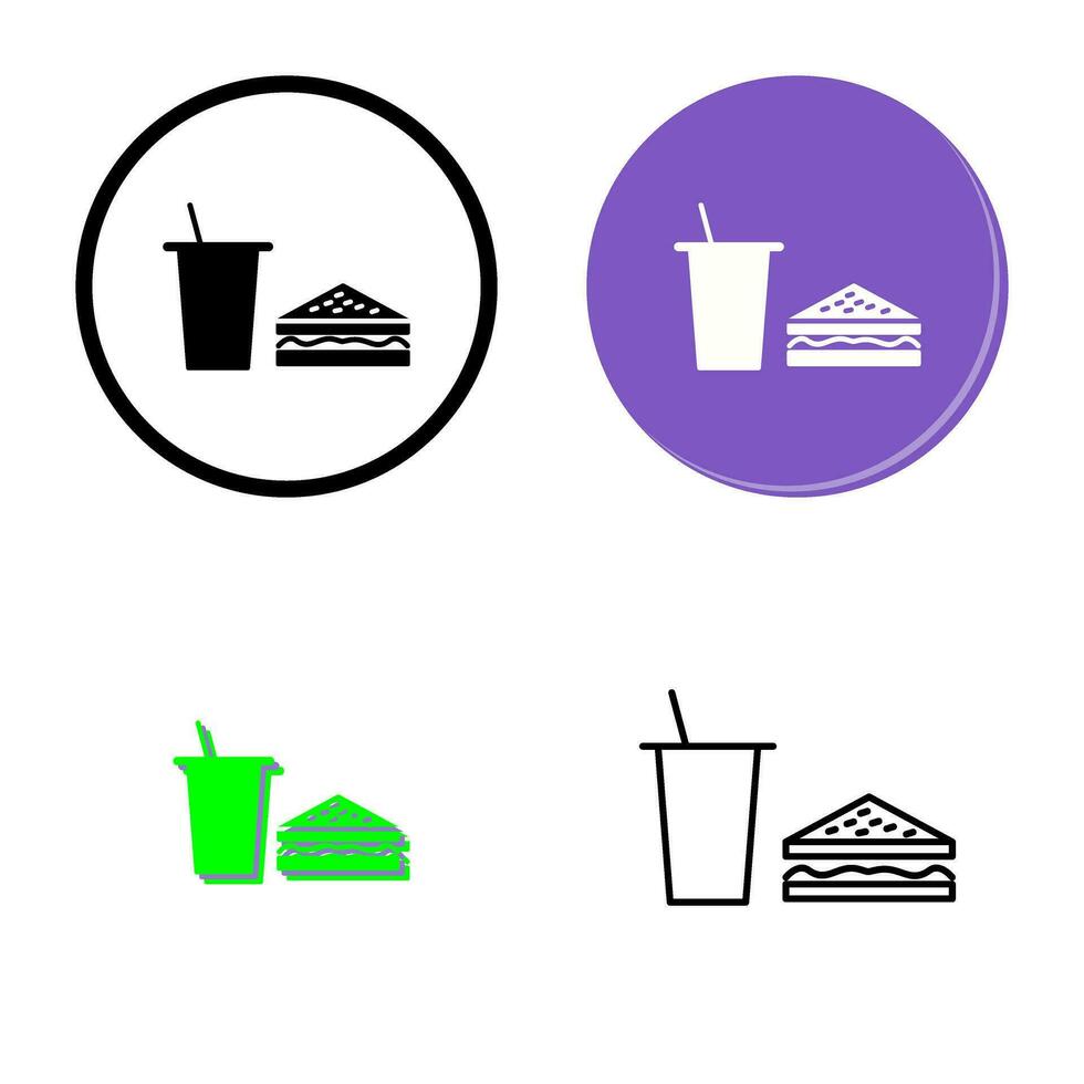 Unique Lunch Vector Icon