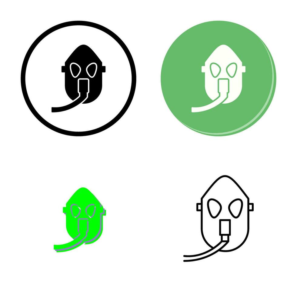Unique Oxygen Mask Vector Icon