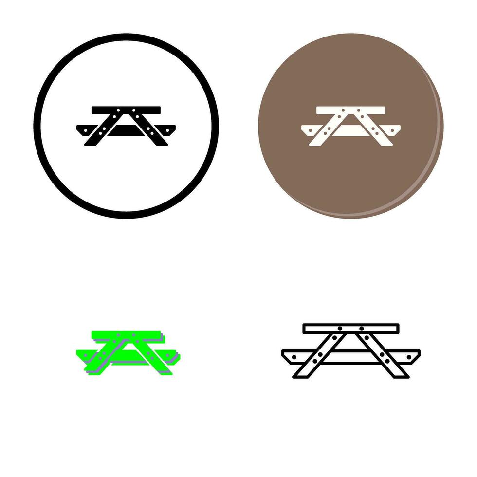 Picnic of Table Vector Icon