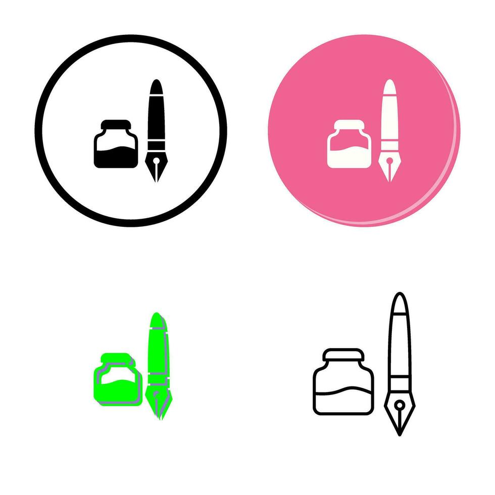 Ink and Pen Vector Icon