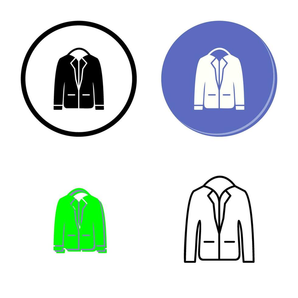 icono de vector de chaqueta elegante