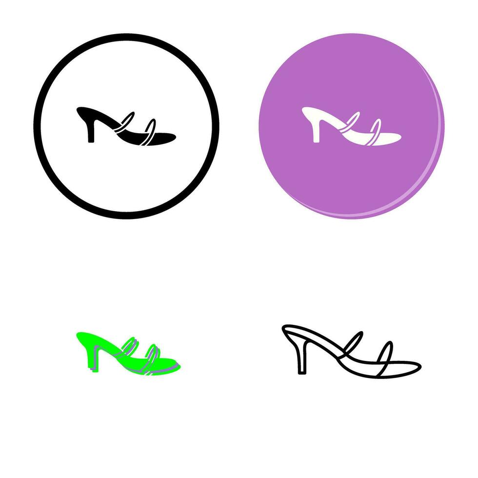 icono de vector de sandalias con estilo