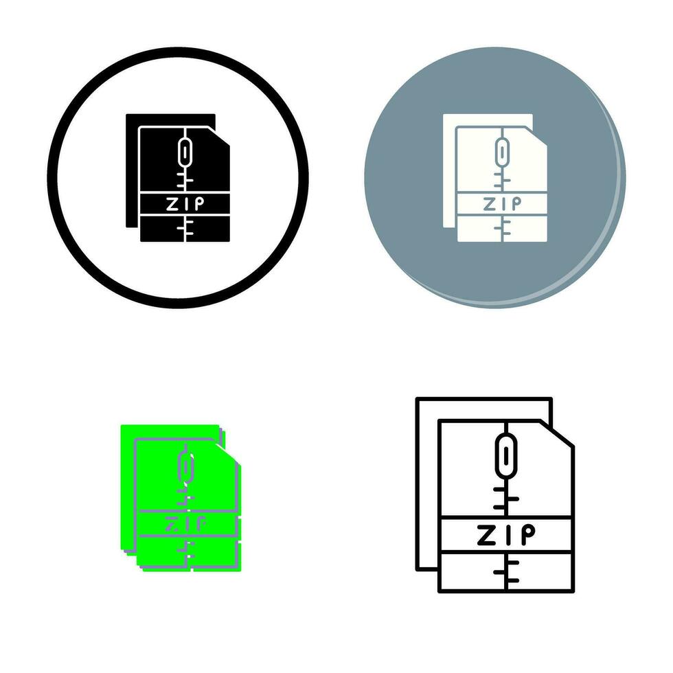 Zip File Vector Icon