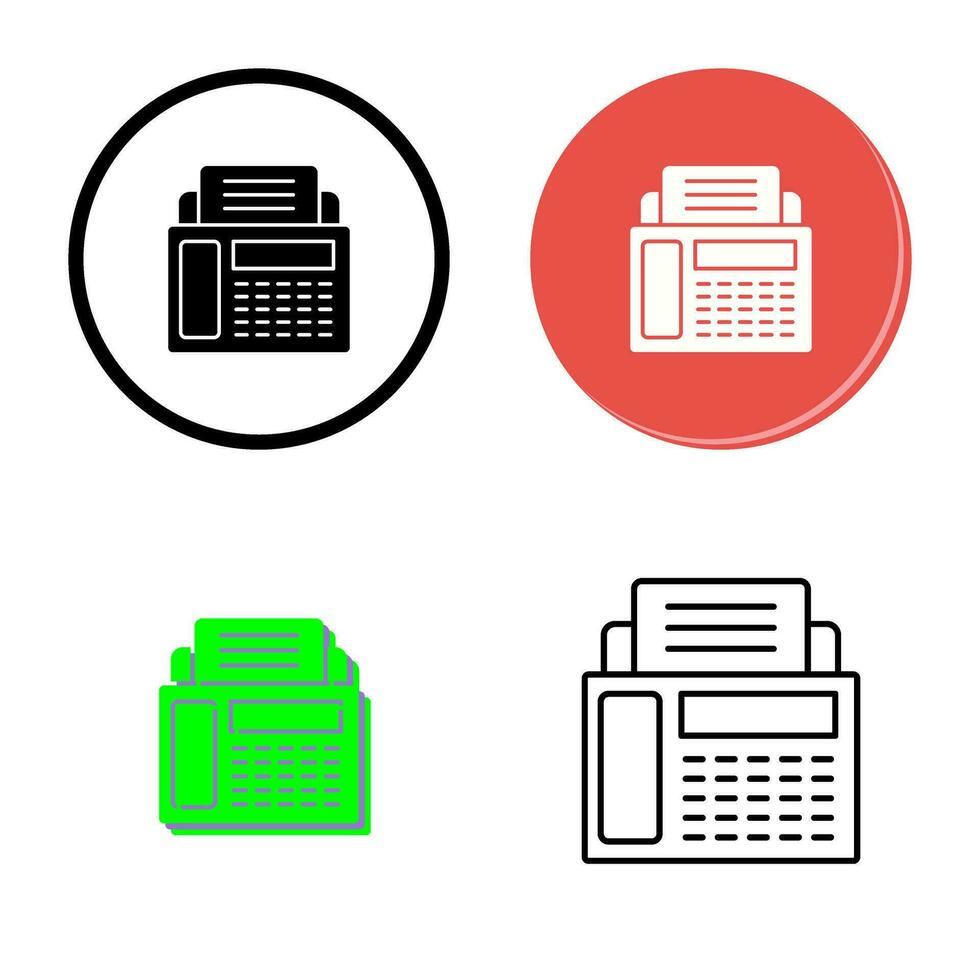 Fax Machine Vector Icon