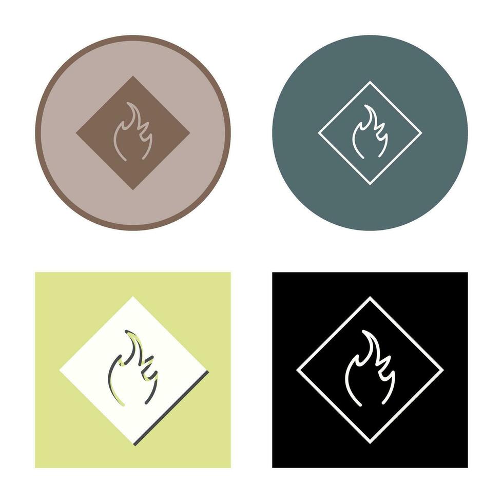 Danger of Flame Vector Icon