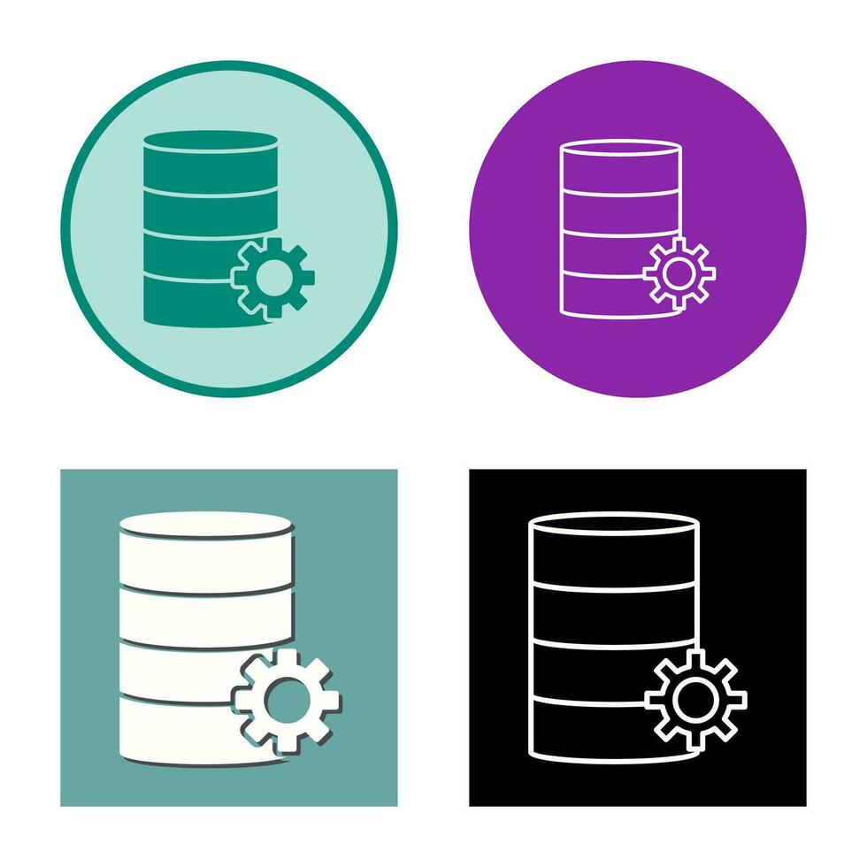 Unique Database Management Vector Icon