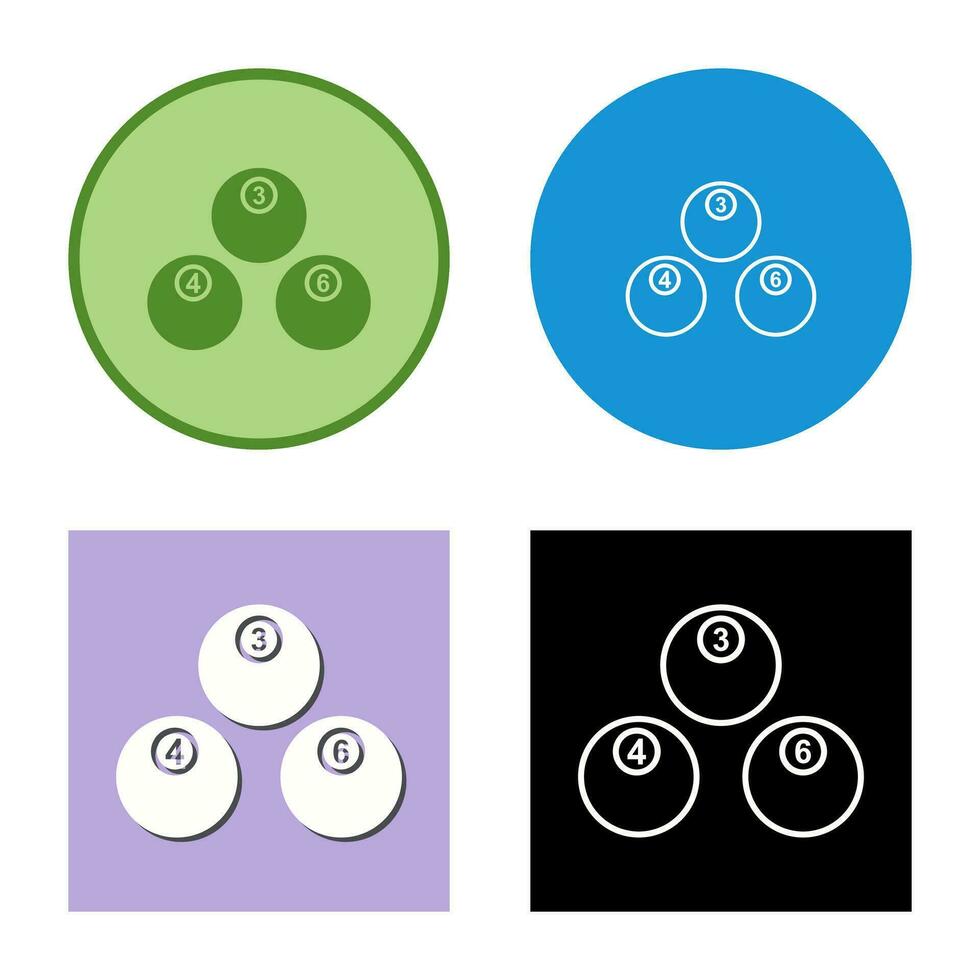 Unique Snooker Balls Vector Icon