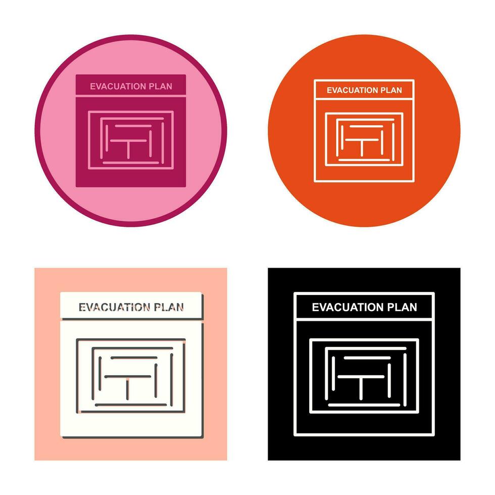 Evacuation Plan Vector Icon