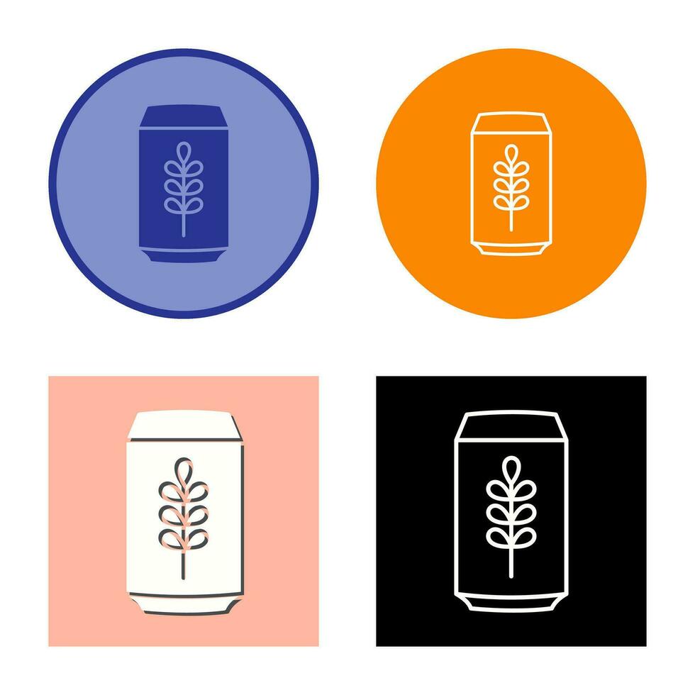 icono de vector de lata de cerveza