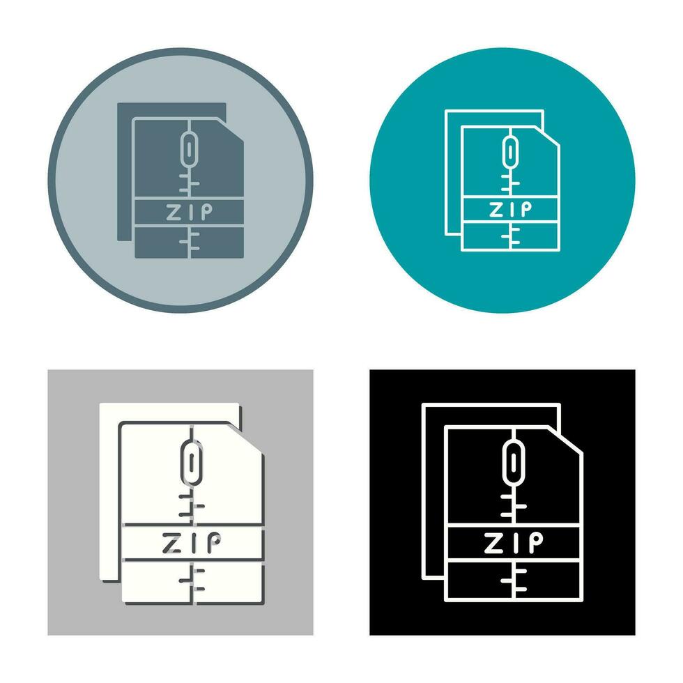 Zip File Vector Icon