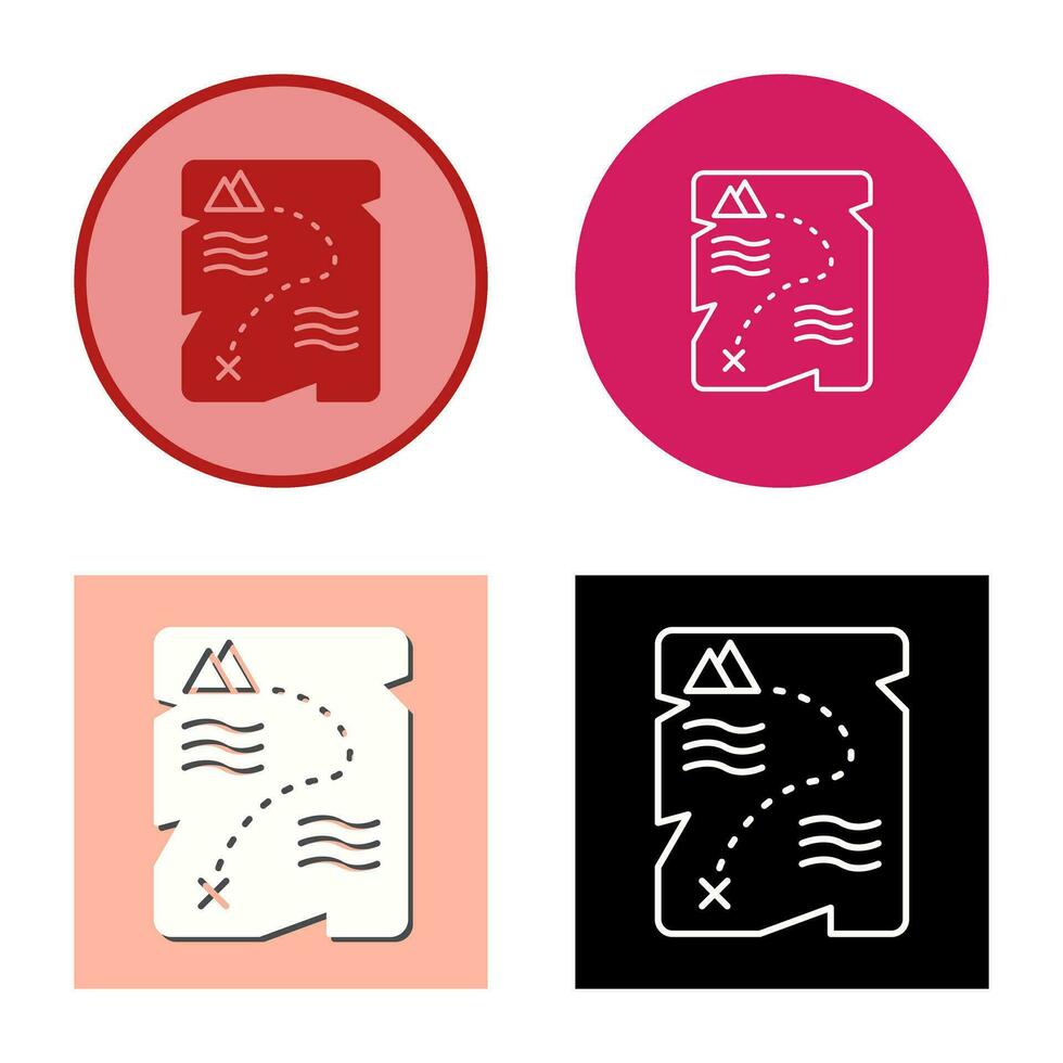 Treasure Map Vector Icon