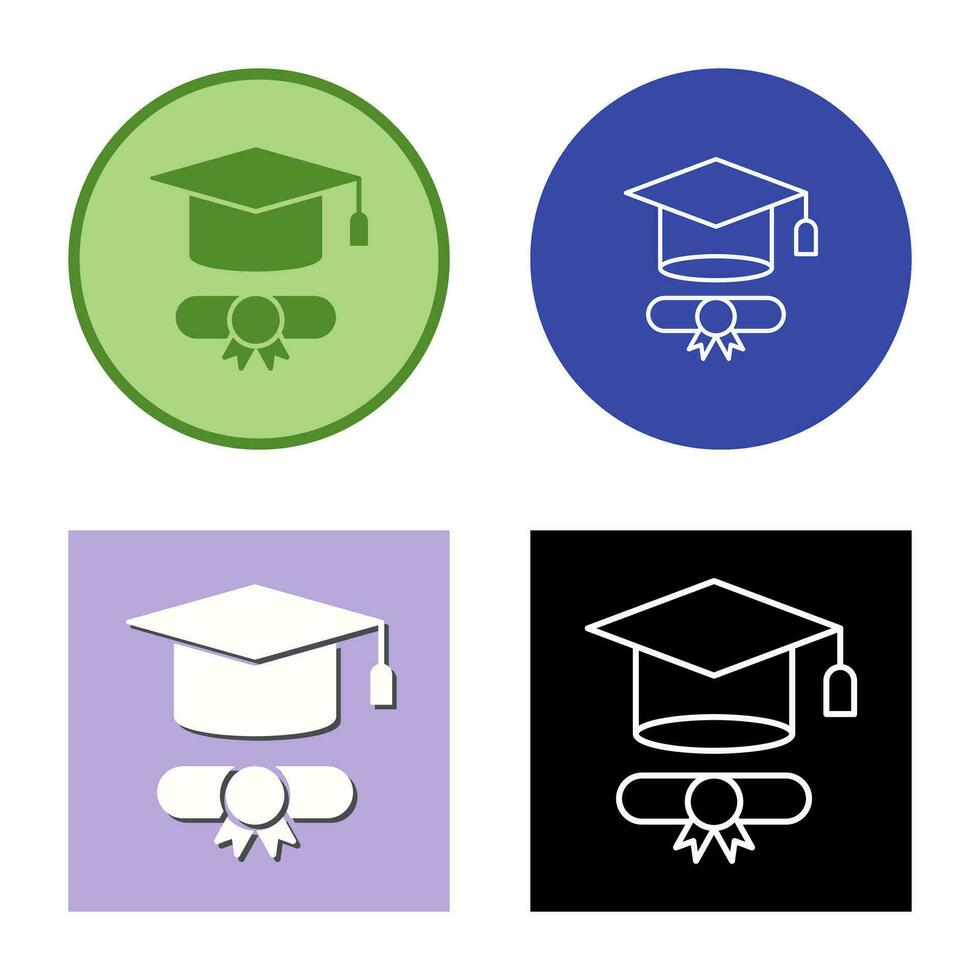 icono de vector de sombrero de graduación