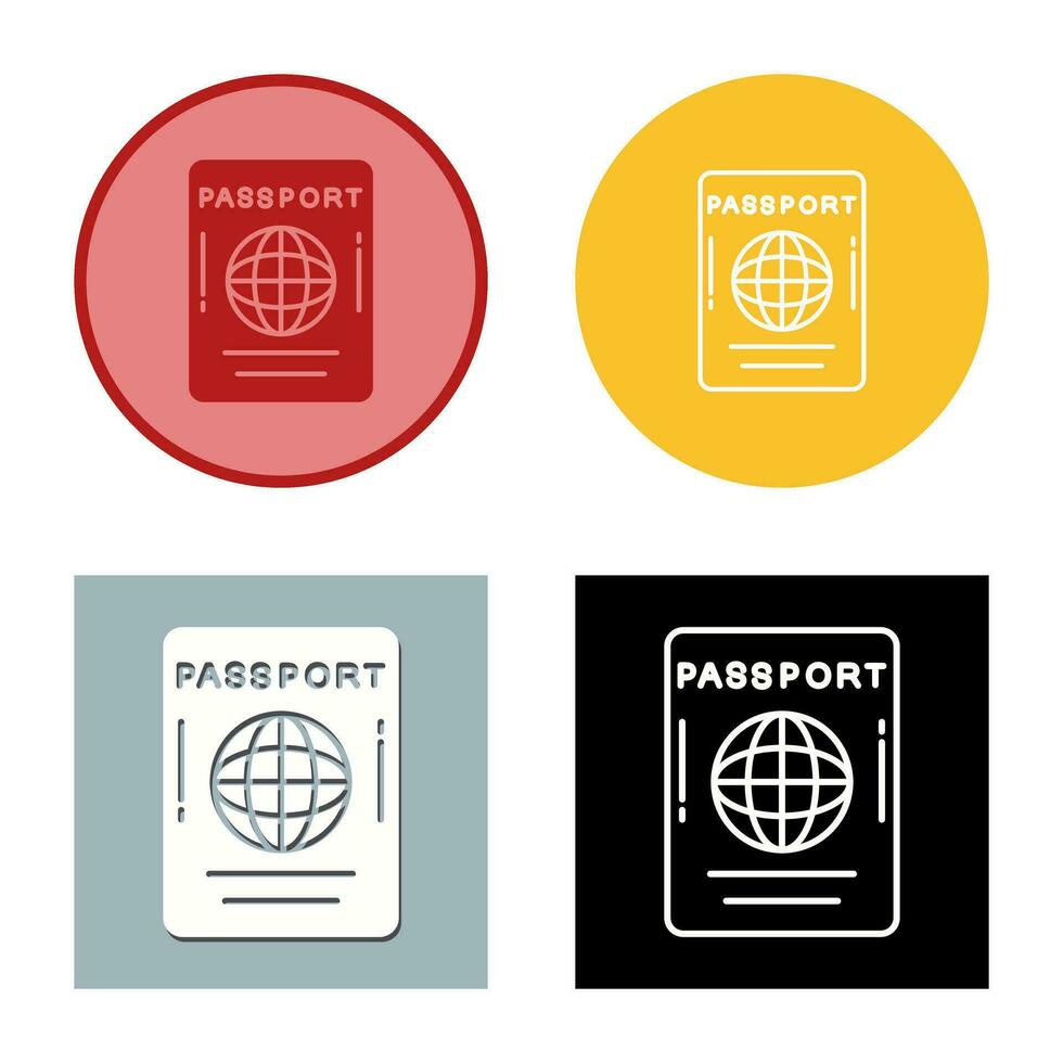 icono de vector de pasaporte