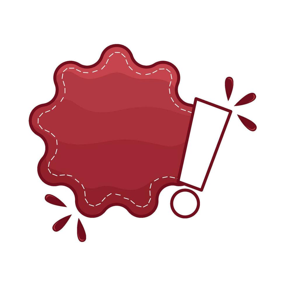 sticker price with exlamation mark illustration vector