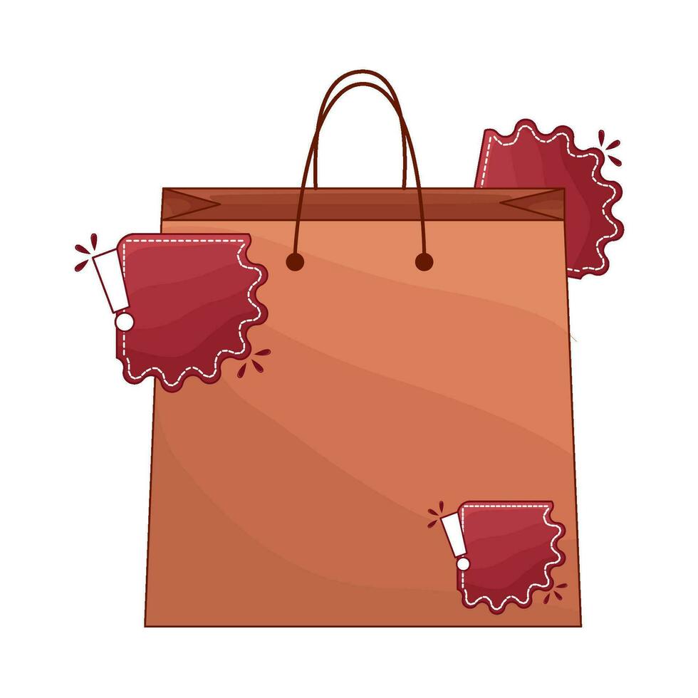 sticker price in paperbag illustration vector